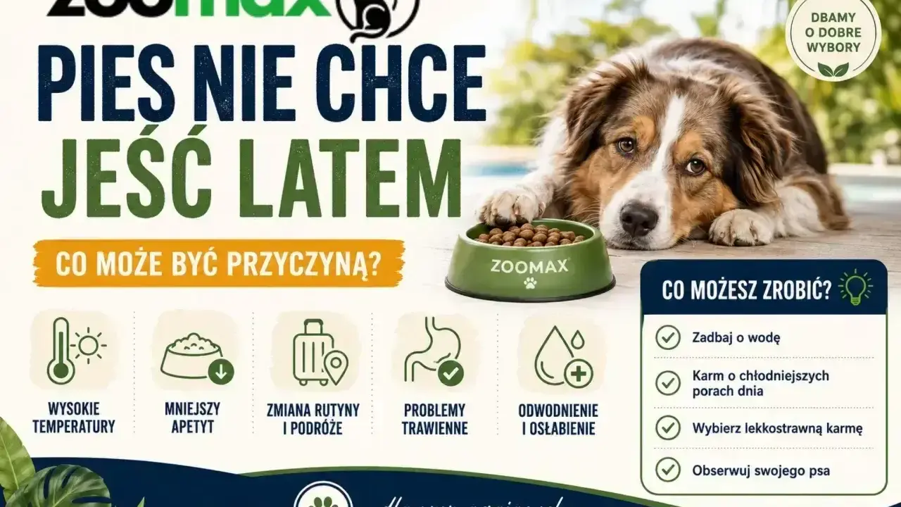 Pies nie chce jeść latem? Wysokie temperatury, zmiana rutyny, problemy trawienne lub odwodnienie mogą być przyczyną. Zadbaj o wodę i lekkostrawną karmę.