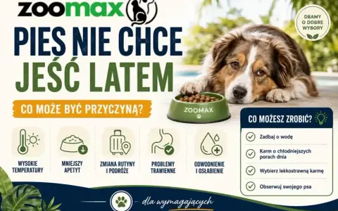 Pies nie chce jeść latem? Powodem mogą być wysokie temperatury, problemy trawienne lub odwodnienie. Zadbaj o wodę i lekkostrawną karmę.