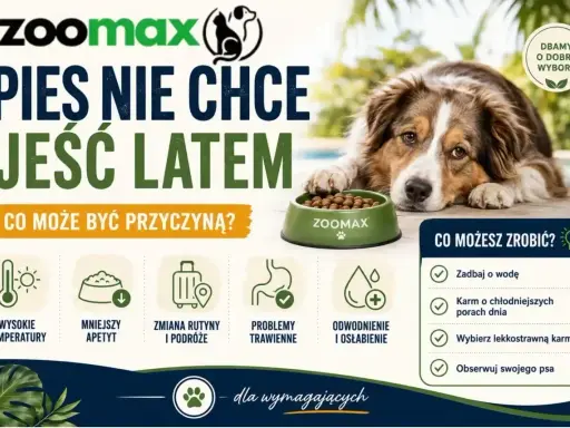 Pies nie chce jeść latem? Wysokie temperatury, zmiana rutyny, problemy trawienne lub odwodnienie mogą być przyczyną. Zadbaj o wodę i lekkostrawną karmę.