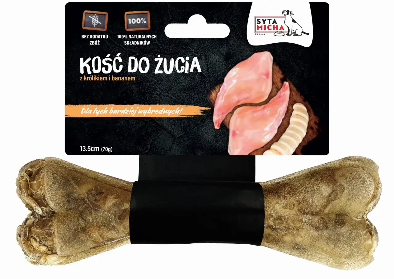 Surowe kości cielęce dla psa, naturalne i bez zbóż. Idealne dla wybrednych pupili, zapewniające długie godziny zabawy.